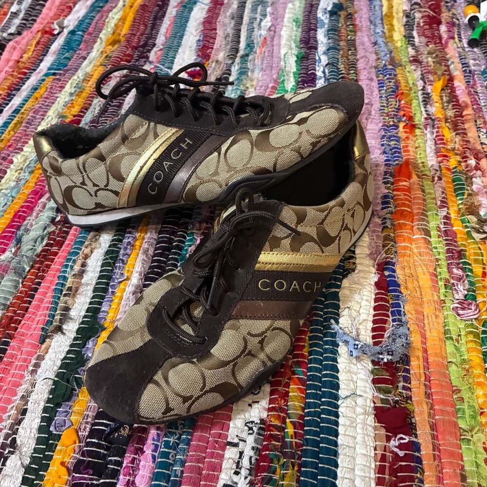 Coach Jayme Signature C Sneaker Brown Gold